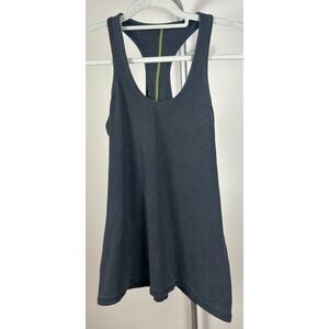 Lululemon Tank Top Womens S/M Gray Ribbed Racerback Athletic Yoga Shirt Gym